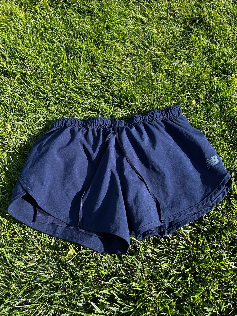 New Balance Deep Navy Running Shorts with Side Split